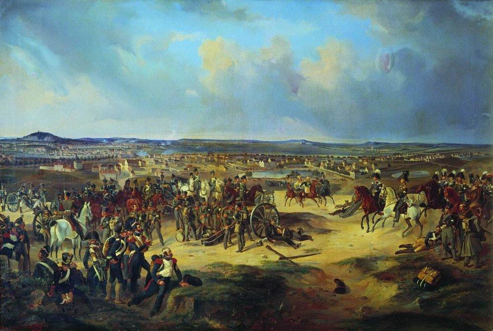 Сражение при Париже в 1814 г., худ. Б. Виллевальде (1834)