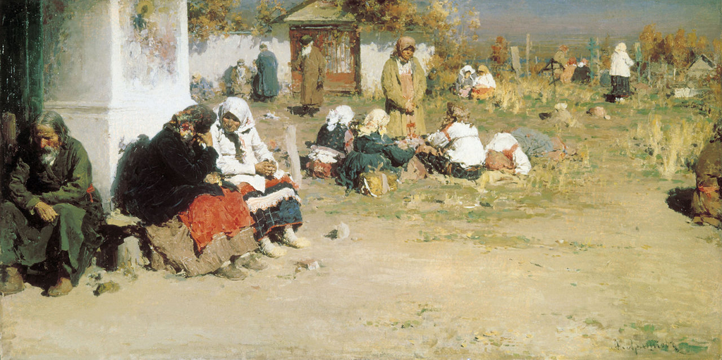 А. Е. Архипов. Радоница (Перед обедней). 1892 год