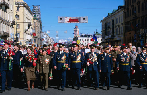 Ветераны Великой Отечественной войны на Невском проспекте, 2010 год
