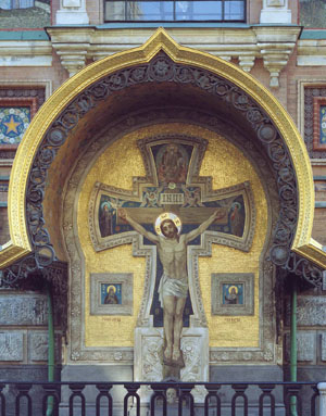 Распятие Христово, мозаика, художник В.М.Васнецов