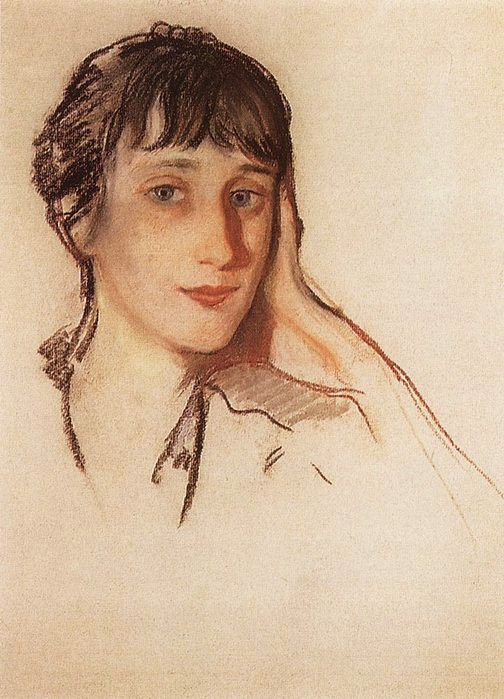 Портрет А.А. Ахматовой, 1922, автор Зинаида Серебрякова