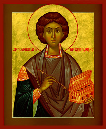 Православная икона св. великомученика  и целителя Пантелеимона
