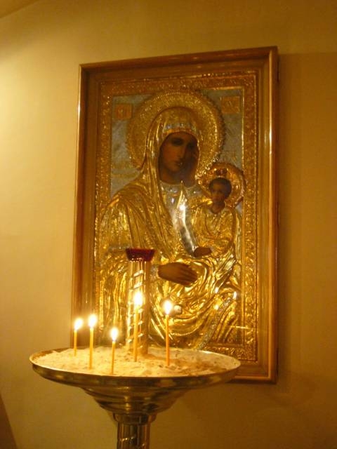 Престольная икона кронштадтского храма Владимирской иконы Божией Матери