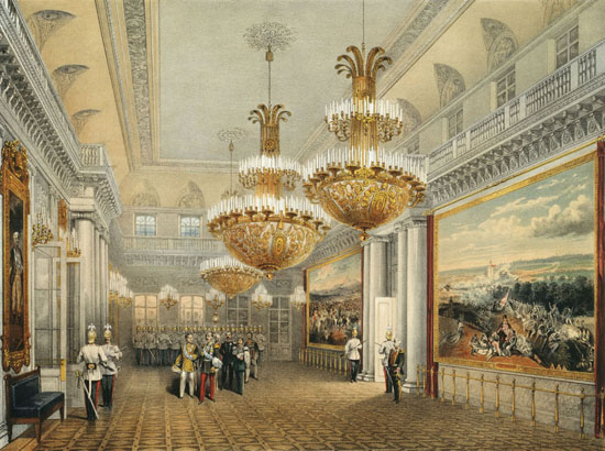 В.С. Садовников. Фельдмаршальский зал в Зимнем дворце. 1866