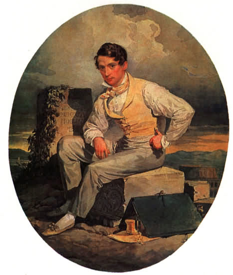 Александр Павлович Брюллов , автопортрет, 1830