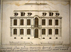 «Образцовый» чертёж дома для «именитых», Жан Леблон, 1716