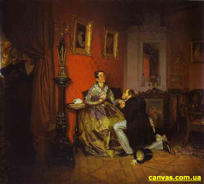 П. А. Федотов. Разборчивая невеста, 1847