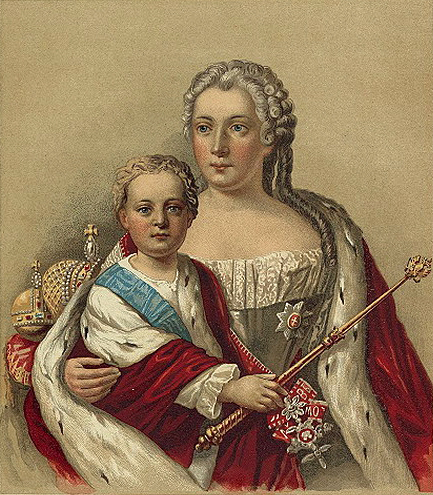 Иоанн VI и его мать-регентша Анна Леопольдовна, 1896 год