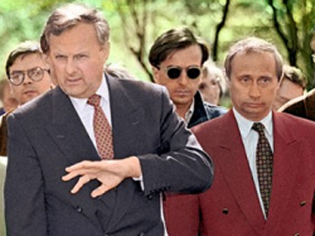 А.А. Собчак и В.В. Путин, 1990-е годы