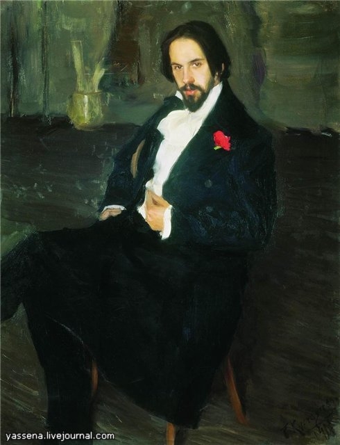 Б. Кустодиев. Портрет И. Я. Билибина. 1901