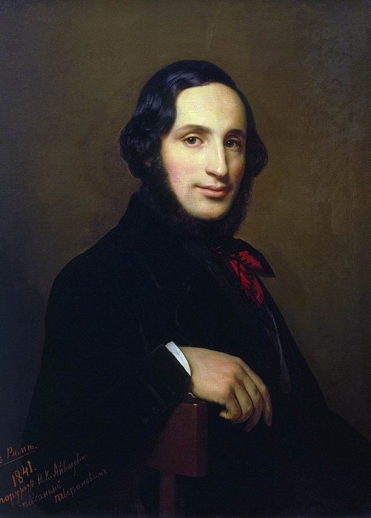 Портрет И.К. Айвазовского. Худ. А.В. Тыранов, 1841 г.