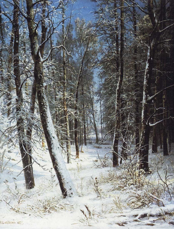 И. И. Шишкин. Зима в лесу (Иней).1877