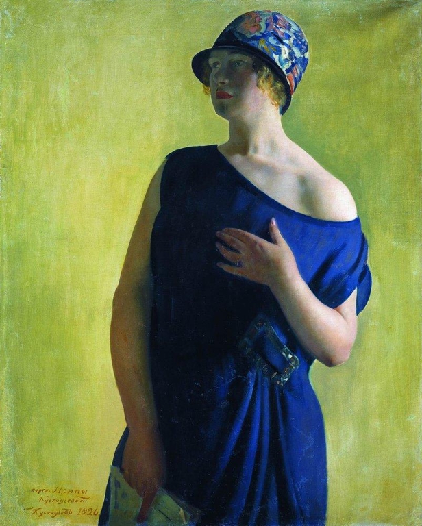 Б. Кустодиев. Портрет И.Б.Кустодиевой, дочери художника. 1926