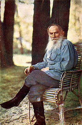 Лев Николаевич Толстой. Фото  С. М. Прокудина-Горского,  Ясная Поляна, 22 мая 1908 г.