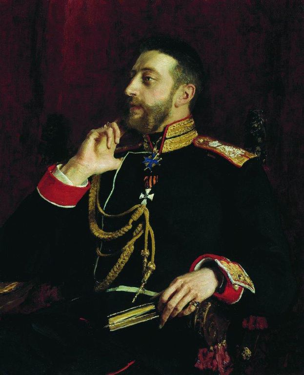 Портрет поэта великого князя Константина Константиновича Романова, художник И.Е. Репин, 1891 год